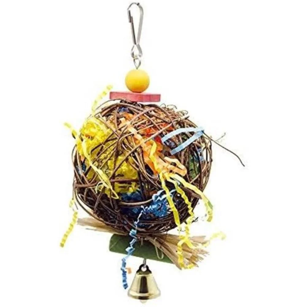 2 Pack Bird Chewing Toys Foraging Shredder Toy Parrot Cage Shredder Toy Foraging